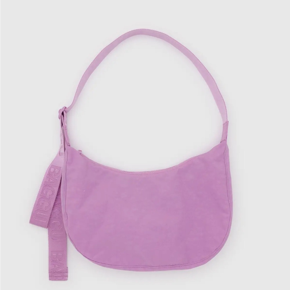 NWOT Baggu Medium Nylon Crescent Bag Peony Pink